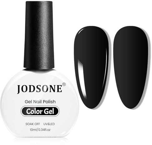 JODSONE 10ml Gel Nagellack Schwarz Gel Polish Nagellack Soak Off Led Polish Nail Art Manicure Salon Diy at Home Geschenk für Frauen