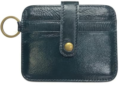 Leisofter Porte - Cartes Multifonctions en Cuir pour Hommes, Porte - Monnaie pour Hommes, Housse de Carte de crédit pour Hommes, Mini Portefeuille, Portefeuille Slim avec Porte - clés