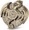 DND Radwürfel Spinner, Fingerspitzen Gyro, 7-in-1 Drachen Metallische D&D Würfel, Drachen Roulette Würfel Spinner für DND Würfelset, D&D Geschenke mit Box, Rollenspiel Brettspiel Zubehör, Bronze