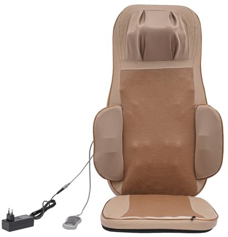 ACROSSPART Tapis de massage pour tout le corps, massage du dos et de la nuque avec fonction de massage et fonction chauffante, coussin de massage avec télécommande, 3 modes de massage