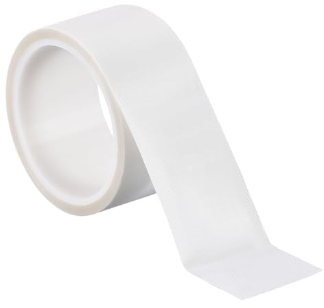 PATIKIL Hitzebeständiges PTFE-Klebeband 60mm x 10m, Teflonband Selbstklebend, Leicht Entfernbar & Rückstandsfrei für Heißsiegelmaschinen, Kabelisolierung sowie Hitze- und Antihaft Schutz