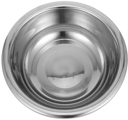 Cuenco Grande de Acero Inoxidable para Mezclar y Amasar, Plata | Uso en Hogar y Cocina, Apto para Frutas y Huevos, Resistente, Apilable y Fácil de Limpiar
