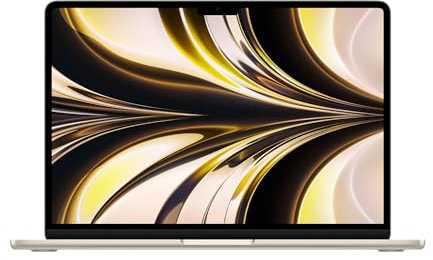 Apple MacBook Air 2022, M2-Chip mit 8-Core CPU und 10-Core GPU (13-Zoll, 8 GB RAM, 1 TB SSD-Speicher) (QWERTY Englisch) Polarstern (Generalüberholt)