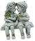 Sharplace Jungen und Mädchen küssen Statue Gartendekoration Valentinstag Geschenkharz Ornament auf der Bank zum Bauernhause sitzen