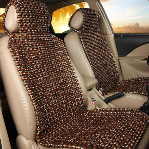 Zopoee Sitzauflage Aus Holzperlen, Sitzaufleger Holzkugeln, Beads Seat Cover Massage Car Seat Cushion, Massage Holzkugel Sitzauflage Sitzbezug Sitzmatte Sitzaufleger Für Auto, LKW, Büro 45x130cm