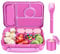 Amathley Brotdose Kinder mit Fächern,Bento Box Kinder,Brotdose Erwachsene,1300ML Lunchbox mit 5 Fächern und Saucenbehältern,Mikrowellen-und Spülmaschinenfest,BPA-Frei (Red Lily)