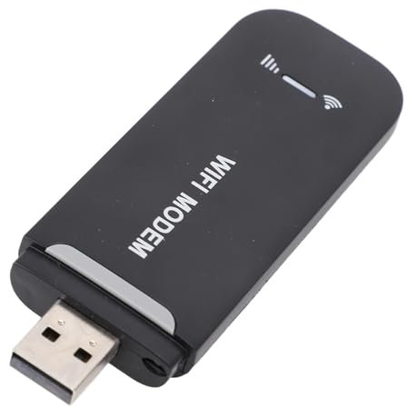 Smart 4G LTE Advanced USB WiFi Dongle Modem Router Hotspot für Reise, Tragbares WLAN 4G SIM -Kartenmodem, 8 WLAN -Benutzer 4G LTE -Router mit SIM -Karten -Slot (Black)