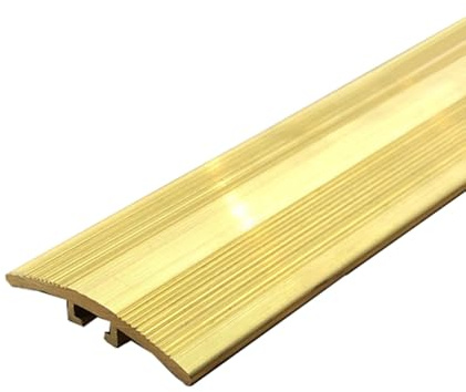 Barre de Seuil Bande de Transition Courbée en Laiton, Barre de Seuil Inclinée pour une Même Hauteur/ Sol Irrégulier, Joint Métallique Couvrant Les Joints Entre le Bois et l Carrelage/ la Moquette(W4cm