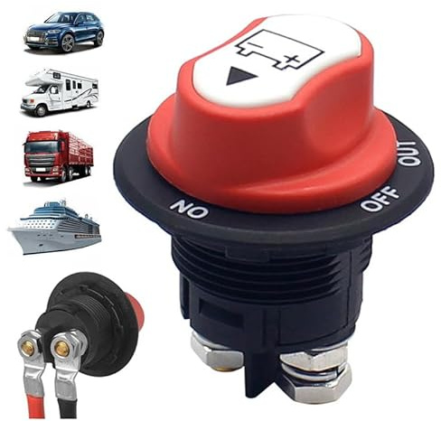 Shengbowi Battery Disconnect Isolator Switch 12V 32V 100A Master Cut Off | 3-Position SPST Heavy Duty Power Kill Switch Marine Boat RV ATV UTV Car Vehicle Power Switches