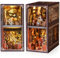 Kit Book Nook DIY en Bois - Diorama Maison Miniature avec Éclairage LED & Anti-Poussière, Serre-Livres Artistique, Kit de Construction 3D Cadeau Créatif pour Adultes (14+)