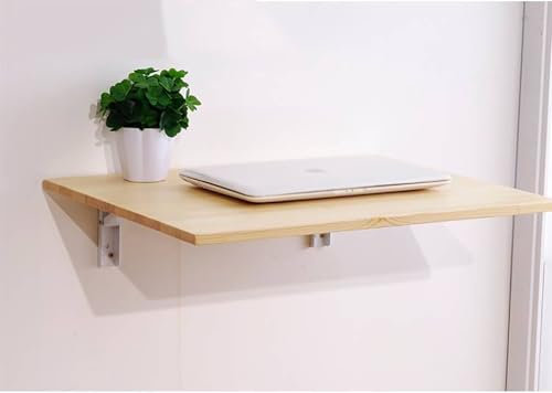 Wandklapptisch Holz Klappbar, Klapptisch Wand Platzsparend, Wandtisch für Küche Balkon Büro, Klappbarer Wandschreibtisch Esstisch zur Wandmontage(A,40X20CM)