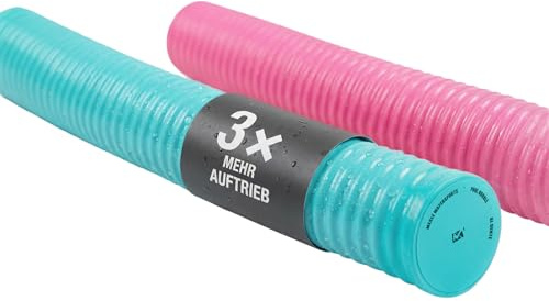 MESLE Premium Schwimmnudel Al Dente 150N hoher Auftrieb – Poolnudel, Wassernudel & Badenudel | Unsinkbar, weich & langlebig | Schwimmhilfe für Erwachsene & Kinder, ideal für Aqua Fitness