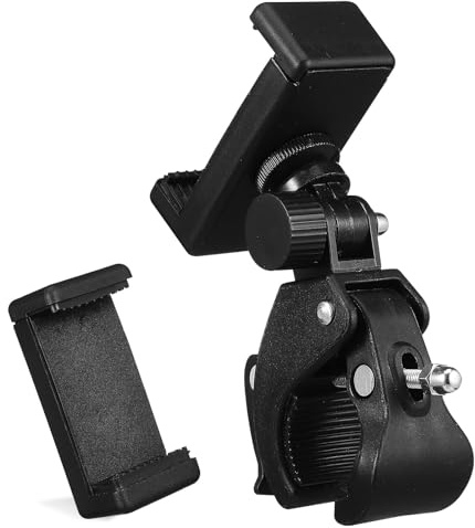 Mikrofonständer Arm mit 180° Drehung, Handyhalterung für Aufnahmen | ABS Klemme mit Polster, Schwenkbarer Kopf und Clip, für Präsentationen und Fitnessgeräte