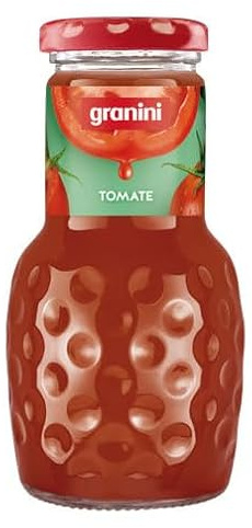 Tomato Juice, Glass Bottle, 200ml, Caffeine-Free, No Artificial Flavours, Single Serve, pack 24