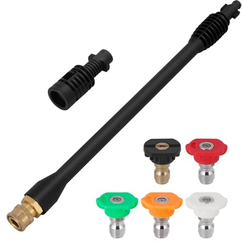 Pressure Washer Lance for Karcher K2-K7 Series for Bosch, with 5 Washer Spray Gun Replacement Nozzles, High Pressure Washer Accessories Spray Gun Extension for Jet Wash Car Patio Cleaning