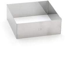 DE BUYER -3906.12 -cercle carre inox f 17 ht 45cm - 12cm, Argent