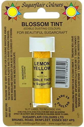 Sugarcraft Sugarflair Colore Fiore Tinta Polvere Polvere Giallo Limone 7ml