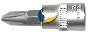 SW-Stahl KE/4-1 Schraubendreheinsatz, 6,3 mm (1/4 Zoll) Antrieb Kreuz PH1 | Steckschlüsseleinsatz aus matt verchromtem Chrom-Vanadium-Stahl, 35 mm Länge, Kreuzschlitz Bit-Nuss für Handbetrieb