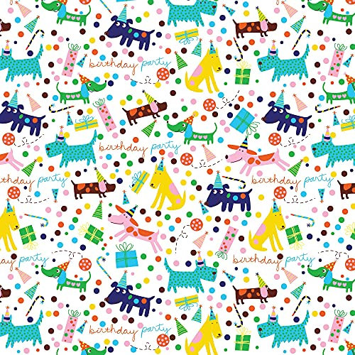 JILLSON Roberts 6-roll Zählen Premium Geschenkpapier erhältlich in 19 verschiedenen Designs, Geburtstag barkday