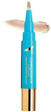 Complexion Fix Concealer - Hydrating Liquid Concealer for Under Eyes & Dark Circles - Infused with Hyaluronic Acid - Contour, Highlight, Correct - Anti-Aging, Vegan, Lightweight (3N Medium Neutral)