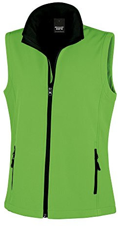 Result Core Damen Softshell-Weste, bedruckbar (M) (Grasgrün/Schwarz)