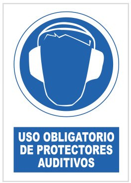 S21 Señalización SOR1010.G - Señal uso obligatorio de protectores auditivos multicolor