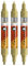 Molotow One4All Lot de 3 marqueurs acryliques Twin (épaisseur de trait 1,5 mm et 4 mm, fort pouvoir couvrant et permanent) Couleur 228 Doré métallisé