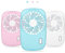FJROnline Handheld Mini Powerful Small Fan Personal Portable Fan Speed Adjustable USB Rechargeable Cooling for Kids Girls Woman Home Office Outdoor Travel(pink)