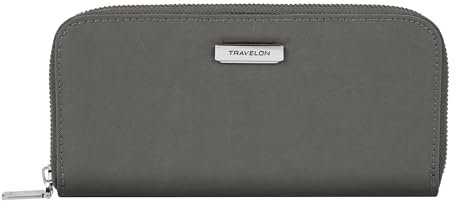 Travelon Geldbörse, RFID-blockierend, mit einem Reißverschluss