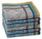 HOULIFE 3/6 Stücke Herren 100% Baumwolle Weich Stoff Taschentücher Einstecktuch mit Jacquard-Muster, 16.73x16.73’’/42.5x42.5cm (Gemischt - 6 Stücke)