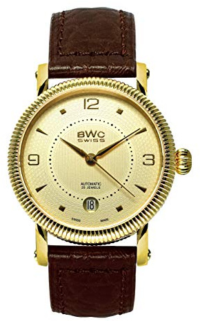 BWC Swiss Herren Uhr Analog Automatik mit Leder Armband 207685139