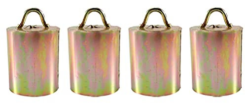 Cabilock Jahrgang Retro e 4 Stücke Türglocke Wandglocke Messing Anh?nger Kuhglocke Ziegenglocken Klingelglocke Kupfer Metall Gl?ckchen für Kuh Farm Bauernhaus Weihnachtse