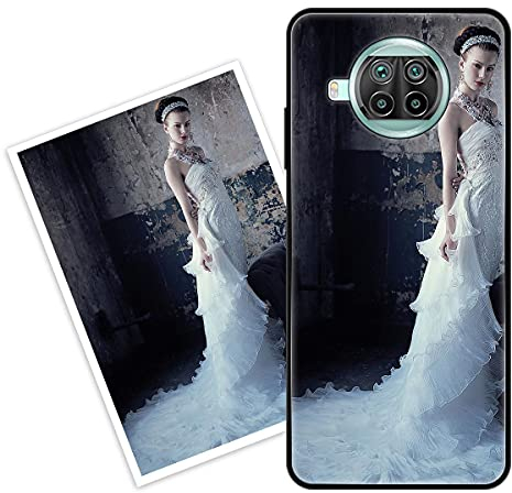 Sunrive Personalisierte Hülle kompatibel mit Xiaomi Mi 10T Lite Handyhülle Benutzerdefiniert Gehärtetes Glas Weicher Etui mit Eigenem Foto Bild Text Individuelle + Displayschutzfolie