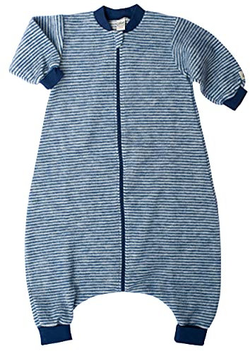 Lilano, Merino Flausch Schlafsack mit Fuß, 100% Wolle (KBA) (Marine/Natur, 98-104)