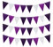 TSHAOUN 10M/32Ft Lila Party Dekorations Kit Helle Farbe Wiederverwendbare Banner Flagge Wimpelgirlande für Hochzeit Geburtstag, Party, Zuhause, Außenbereich, Festivals, Dekoration (Purple)