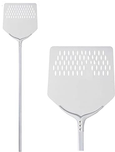 Cerutti inox Pelle à pizza intelligente carrée 30 x 30 cm poignée aluminium 150 cm perforée destinée à un usage domestique