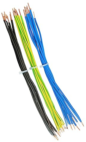 Verdrahtungsbrücken für Steckdosen - 1,5mm² - 10 Stück Schwarz/blau/grün gelb - Verdrahtungsbrücke Brücke