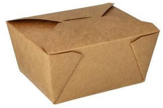 PAPSTAR 50 Lunchboxen, Pappe Pure 1000 ml 5,5 cm x 13,5 cm x 16,8 cm braun