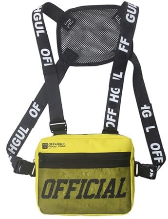 Maizoon Petto Pack Ultimate Running Vest Tactical Gear per gli uomini Escursionismo Caccia Attività all'aperto Versatile Marsupio, Giallo