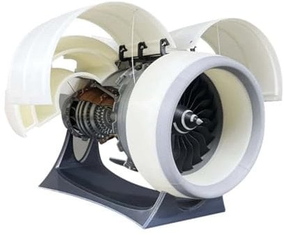 Tr900 Turbofan Engine Model, Aircraft Turbofan Engine Model Kits That Run, Mechanical Science Toys - Full Version (45x45x30cm / 18x12in)