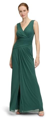 Vera Mont Damen Abendkleid mit V-Ausschnitt Dark Emerald,40
