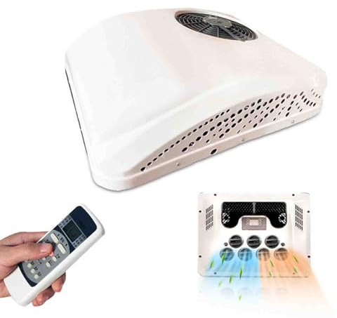 ALSUPEU Estacionamiento De Aire Acondicionado Para Vehículos Recreativos, Techo Fresco, Adecuado Para Camión, Barco, Coche, Caravana, Remolque De Viaje, 12V/24V CC,12v