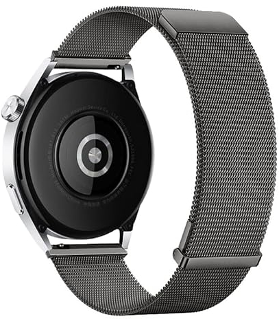 MroTech Cinturino Metallo 22 mm Compatibile per Samsung Galaxy Watch3 45mm/Watch 46mm SM-R800/R805/Gear S3 Frontier/S3 Classic Cinturini Milanese con Fibbia Magnetica Mesh Loop per Donna Uomo,Carbon