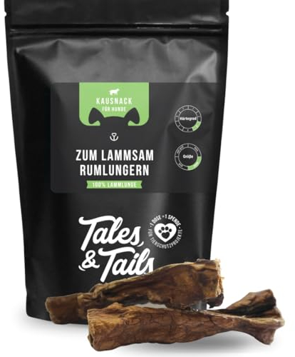 Tales&Tails - Zum LammSam Rumlungern - 100% Lammlunge - Kauartikel für Hunde - 400g