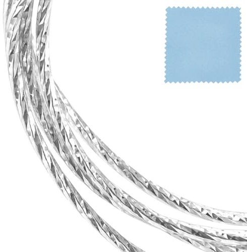 Beebeecraft 18 calibro 1 mm 925 fili In Argento Sterling 1.64 piedi Gioielli Artigianali Filo Semirigido Rotondo per Perline per Braccialetti Fai Da Te Orecchino Creazione di Gioielli