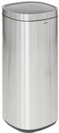 5five - poubelle en métal gris 50l