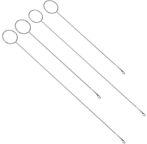 AHQiZFX 4 Stück Flexible Kordelzug Einfädler,Nähschlaufe Kit,Wendenadel,Schlaufenwender-Nadelhaken Mit Riegel,Nähschlaufe Turner Haken,für Gürtel Streifen DIY-Strickzubehör Nähzubehör