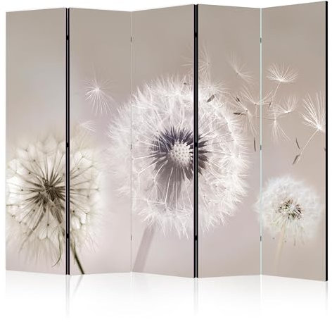 murando - Paravent Raumteiler Natur, 225x172 cm, 5-teilig, Wohnzimmer, Büro