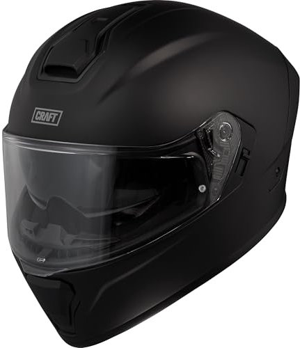 Craft Fiberglas Integralhelm Toursport - Klar, Kratzfestes Visier - Pinlock