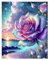 Miquans Art Malen Nach Zahlen Erwachsene Paint by Numbers Mal Nach Zahlen Für Erwachsene Malen Nach Zahlen Malen-Nach-Zahlen Erwachsene,Lila Blume Rose(40x50)